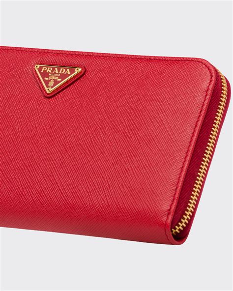 red prada wallet fire engine red|Fiery Red Large Saffiano Leather Wallet .